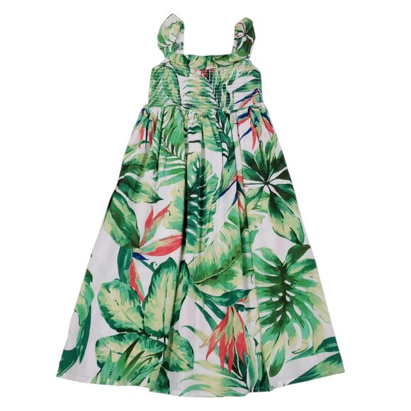 The Children's Place Girls Jungle Print Ruffle Sleeveless Dress 7/8/M - Picture 2 of 4